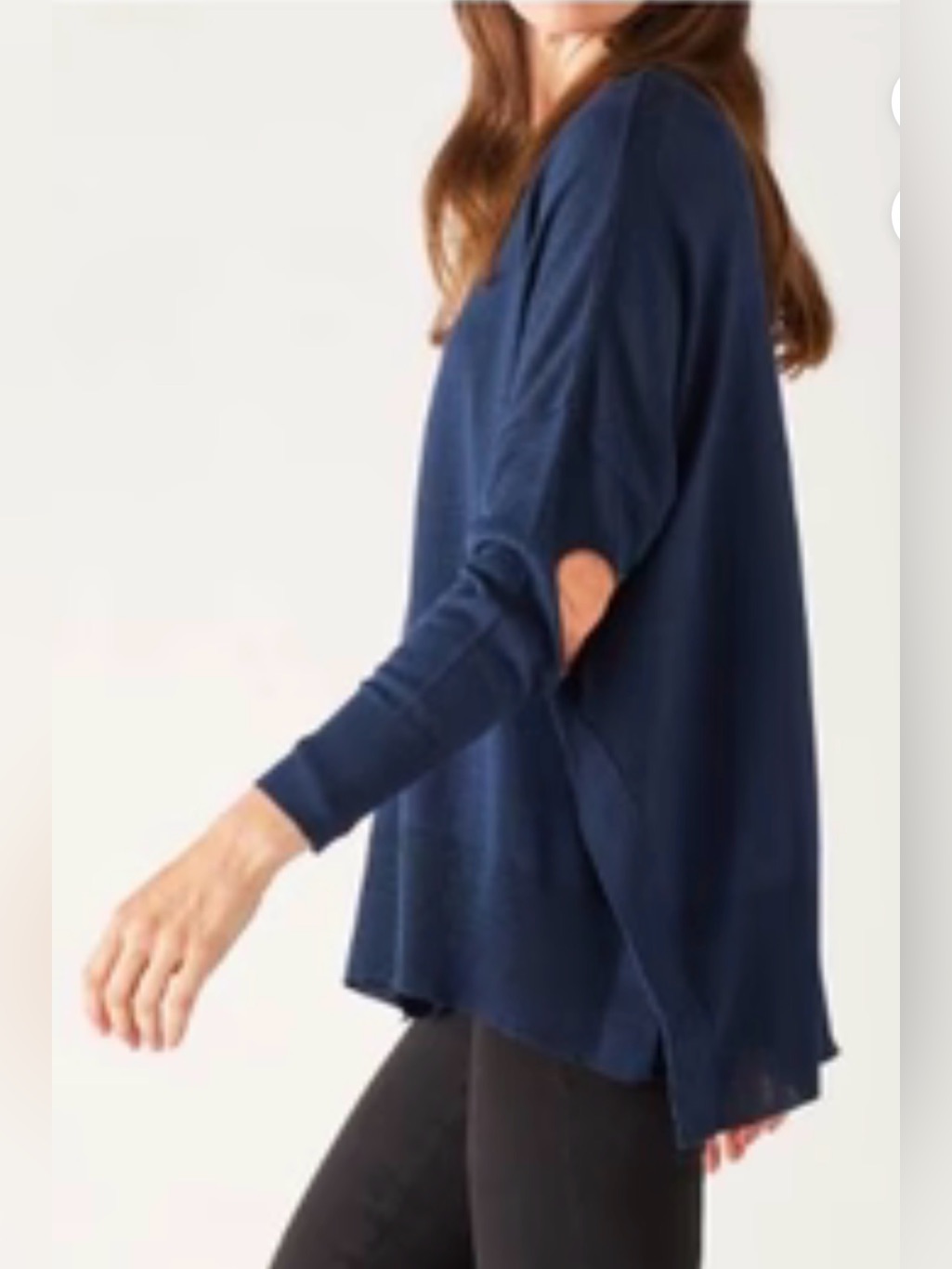 Mersea Amour Sweater Features Distinctive Metallic Bronze Elbow Patches Os